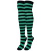 Striped Patterned - Over the Knee - Socks from the Sock Panda (Women's Sizes Adult Medium) - Green and Black - 3 of 3