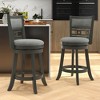 Tangkula 26" Upholstered Bar Stool w/ Wooden Frame Swivel Seat & Footrest for Pub Bar - 4 of 4
