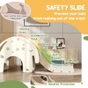 64.20"Qaba 3 in 1 Toddler Slide for Years 1-3, Kids Slide with Climber, Basketball Hoop, Elephant-Shaped Indoor Slide, Cream White - 4 of 4