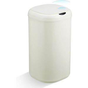 8 Gallon Motion Sensor Trash Can Automatic, Stainless Steel Touchless Garbage Bin with Lid, Cream White Smart Kitchen Waste Container - 1 of 4