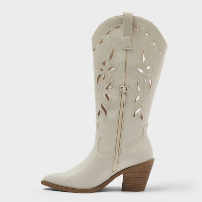 Women Tiana Western Boots with Memory Foam Insole – Universal Thread Cream