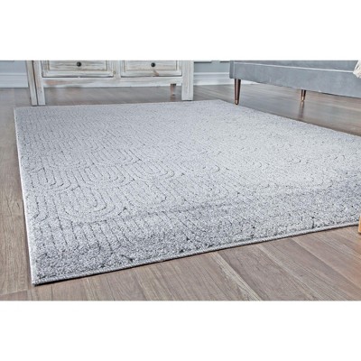 Quartzite Gray Geometric Stain-Resistant 5' x 7' Area Rug