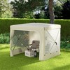 Outsunny 7' x 8' Pop Up Canopy, UV-Resistant Camping Tent with Curtains, Nettings and Carry Bag - 2 of 4