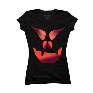 Junior's Design By Humans Halloween Monster By LamaStar T-Shirt - 1 of 3