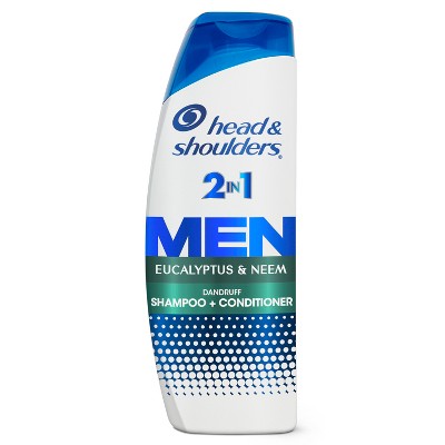 Head and Shoulders Mens 2 in 1 Dandruff Shampoo and Conditioner, Anti-Dandruff Treatment, Eucalyptus & Neem for Daily Use, Paraben Free, 12.5 oz