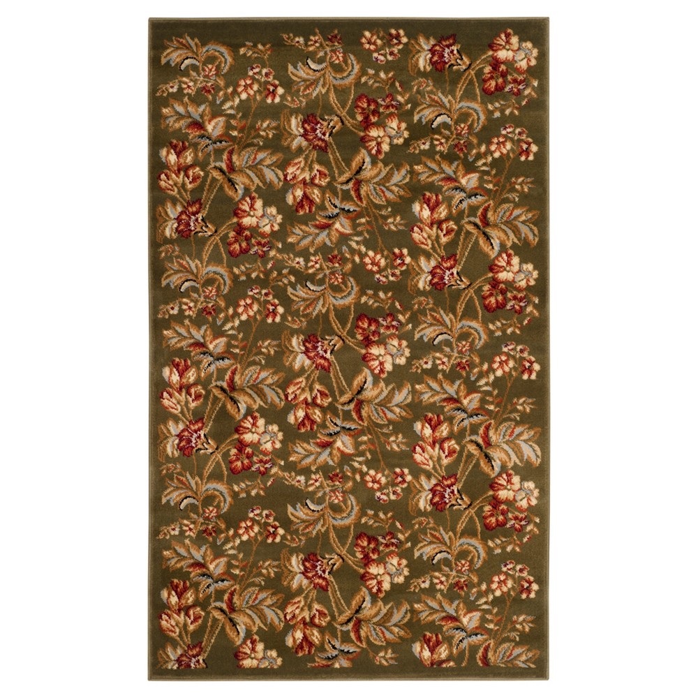 Sage Floral Loomed Area Rug - (4'x6') - Safavieh