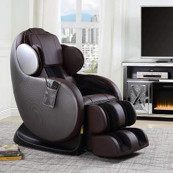 57" Pacari PU Massage Recliner Chair Chocolate - Acme Furniture