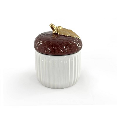 Novelty Ceramic Bowl with Lid Brown - Bullseye's Playground™