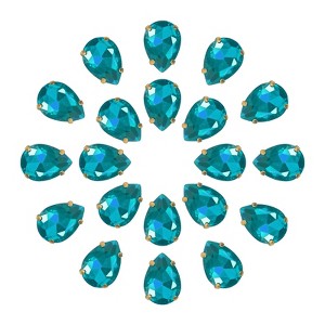 Unique Bargains Glass Craft Embellishments Flat Back Four Claws Teardrop Gems 20 Pcs - 1 of 4