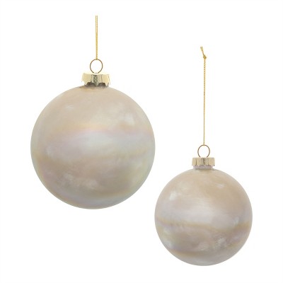 Iridescent Cloudy Glass Ornament (Set of 12)