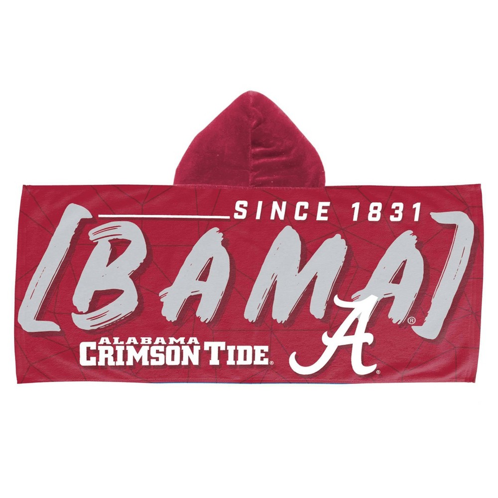 Photos - Towel 22"x51" NCAA Alabama Crimson Tide Hooded Youth Beach 