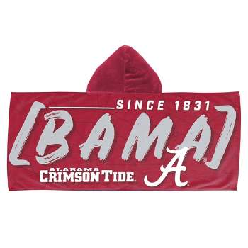 22"x51" NCAA Alabama Crimson Tide Hooded Youth Beach Towel