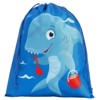 Blue Panda 12-Pack Blue Shark Drawstring Bags, Party Giveaway Gift Treat Bags for Kids - 4 of 4