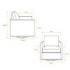 360° Square Chenille Fabric Upholstered Swivel Accent Chair,Lounge Armrests Chair with Solid Wood Frame,Single Sofa Chair-Koiai - 4 of 4