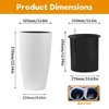Kumasinova Set of 2 Faux Rattan Planters,Flower Plant Pots with Water Level Monitor Inner Bucket,Automatic Watering for Garden,Patio,Backyard - 3 of 4