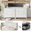 7-Drawer Dresser,Modern Wooden Storage Chest of Drawers,Dresser TV Stand,Wood Drawer Organizer with Handles for Bedroom,Living Room,Hallway,White - 4 of 4