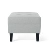 CAVINAS Classic Upholstered Ottoman with Birch Wood Legs, Modern Rectangle Ottoman Bench, Ottoman Foot Stools, Bedroom Entry Bench - 4 of 4