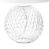 nuLOOM Galena 20" Iron Table Lamp Lighting - White 20" H x 13" W x 13" D - 3 of 4
