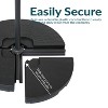 Sunnydaze Outdoor Steel Offset Cantilever Patio Umbrella with Round Base Set - 10' - 4 of 4