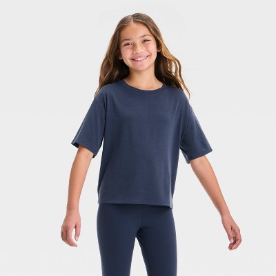 Girls' Short Sleeve Boxy T-Shirt - All In Motion™