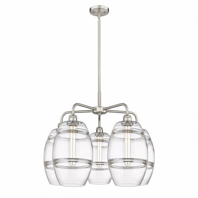 Vaz - 5 Light Stem Hung Chandelier In Industrial Style-15.38 Inches Tall and 26 Inches Wide