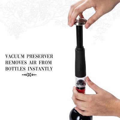 Ivation Black Stainless Steel 7-Piece Electric Wine Opener Set