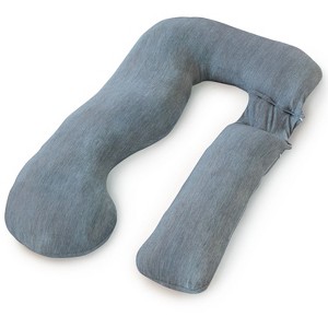 PharMeDoc Pregnancy Pillow, U-Shape Full Body Maternity Pillow, Cooling Cover - 1 of 4