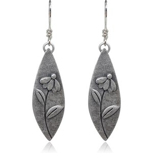 Boho Vintage Sunflower Dangle Earrings - Handmade Bohemian Ethnic Drop, Trendy Hippie Jewelry Gift - 1 of 4