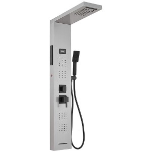 BWE 4-Jet Rainfall Shower Tower Shower Panel System with Rain Waterfall Shower Head and Shower Wand - 1 of 4