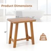 Costway Teak Shower Bench, Bathroom Shower Stool for Shaving Legs & Spa Bath Natural - 2 of 4
