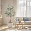Tall Faux Olive Tree, 5 ft Realistic Potted Silk Artificial Olive Tree, Fake Olive Trees with Green Leaves and Big Fruits for Home Office Living Room - 4 of 4