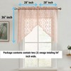 HLC.ME Isabella Floral Rod Pocket Lace Short Cafe Swags for Small Windows - Set of 2 - 2 of 4