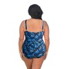 Women's Plus Size V-Neck Twist Front One Piece Swimsuit - Always for Me - 2 of 3