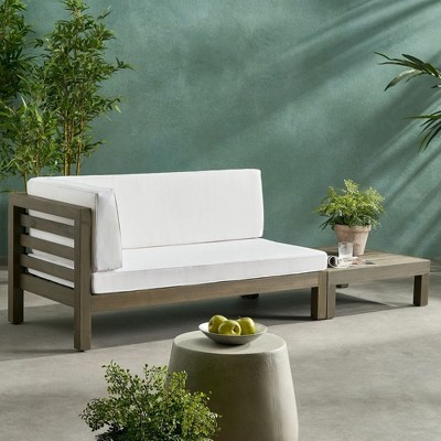 Maggift Patio Seating Sets Outdoor, Featuring Unique Design, Ideal for Chats, Perfect for Gardens, Living Spaces, White, 58.25"*30.25"*26.5"