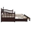 NicBex Wooden Twin Size Daybed with Twin Size Trundle,Extendable Daybed with 2 Storage Drawers for Bedroom,Living Room,Apartment,Brown - 4 of 4
