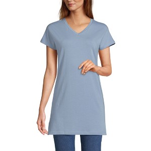 Lands' End Women's Lightweight Jersey Extra Long Tunic - 1 of 3