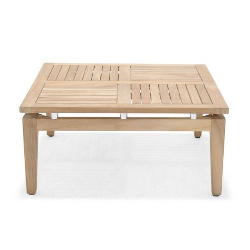 Amazonia Teak Square Mauimood Outdoor Patio Coffee Table Natural Wood Fsc Certified All weather Resistant Target