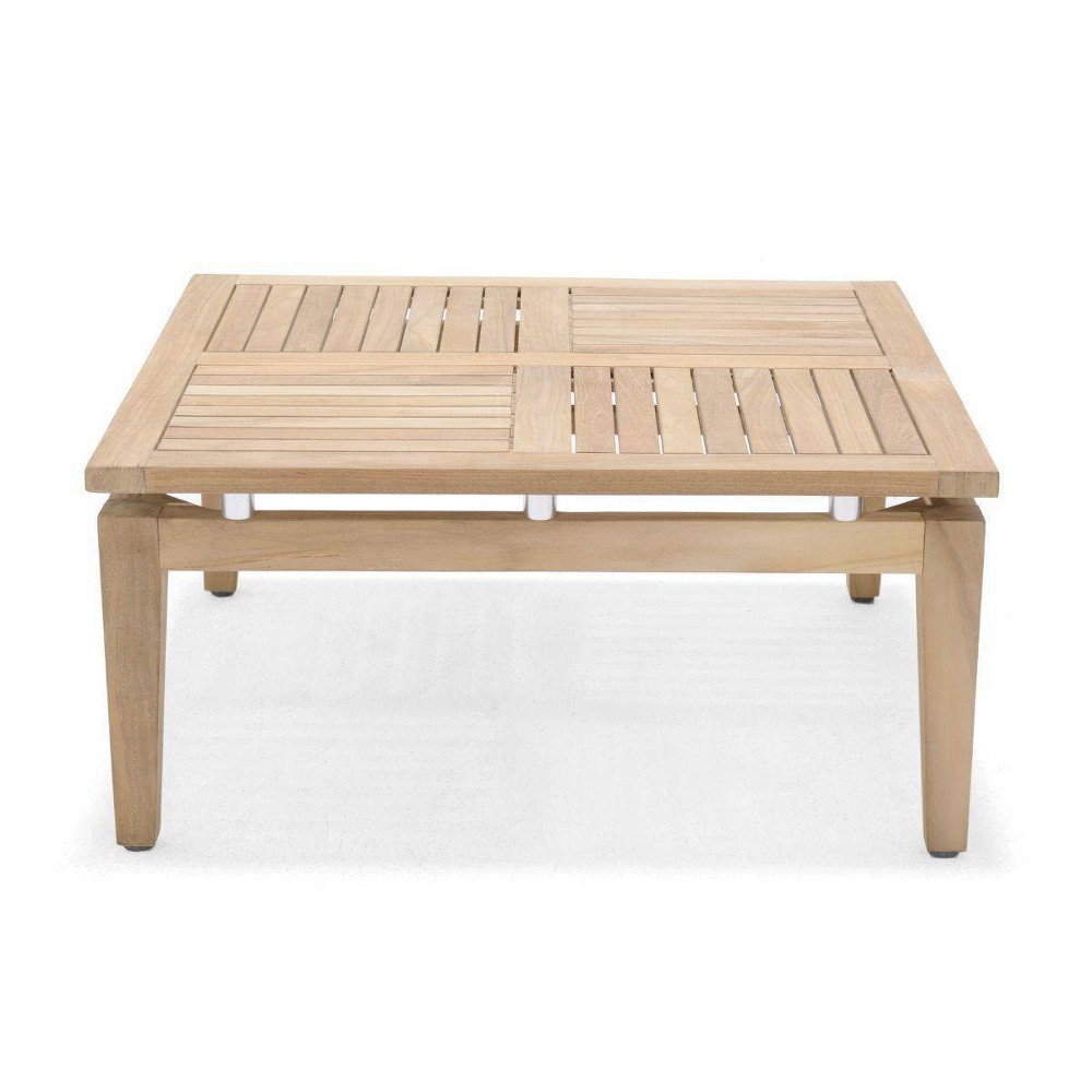Photos - Other Furniture Amazonia Teak Square MauiMood Outdoor Patio Coffee Table Natural Wood