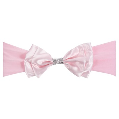Unique Bargains Banquet Stretch Chair Bands Sashes with Bow Knot