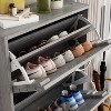 Famapy Wood Grain Design Shoe Cabinet Entryway Shoe Rack 3 Tier Shelves - 4 of 4