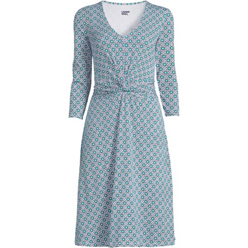 Lands end fit shop and flare dress