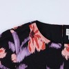 Women's Puff Elbow Sleeve Bubble Top - A New Day™ Black Floral - 4 of 4