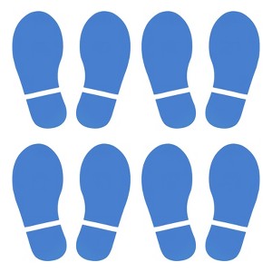 Unique Bargains Home Classroom Floor Stairs Decal PVC Footprint Sticker 4 Pairs - 1 of 4