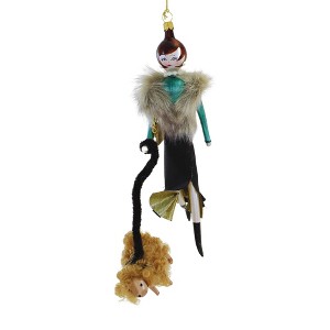 Italian Ornaments 7.0 Inch Juliette In Black And Gold Flared Skirt Ornament Italian Diva Dog Doodle Shopping Ladies Tree Ornaments - 1 of 3