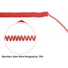 Unique Bargains Heavy Spring Safety Extension Cord Retractable Fishing Coiled Lanyard 1 Pc - 4 of 4
