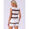 INSPIRE CHIC Women's V-Neck Tank Top and Drawstring Shorts Knit Pajama Set - 3 of 4