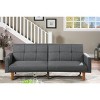 NicBex Modern Comfy Loveseat Sofa Convertible Sleeper Sofa Bed Tufted Buttons Sofa Couch with Wood Legs for Living Room,Apartment - 2 of 4