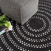 Annie Selke - Dash & Albert Bowline Navy Handwoven Indoor/Outdoor Round Rug - 4 of 4