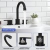 MAYEERTY Bathroom Sink Faucet Matte Black 2 Handles 8 Inch 3 Hole with Pop Up Drain Assembly - 4 of 4