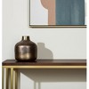 HomeRoots 7" Antiqued Gold Metal Cylinder Table Vase - 2 of 4